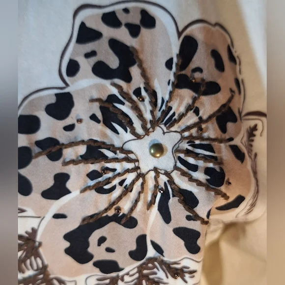 MULTIPLES Cream and Brown Floral Blazer - Picture 5 of 9